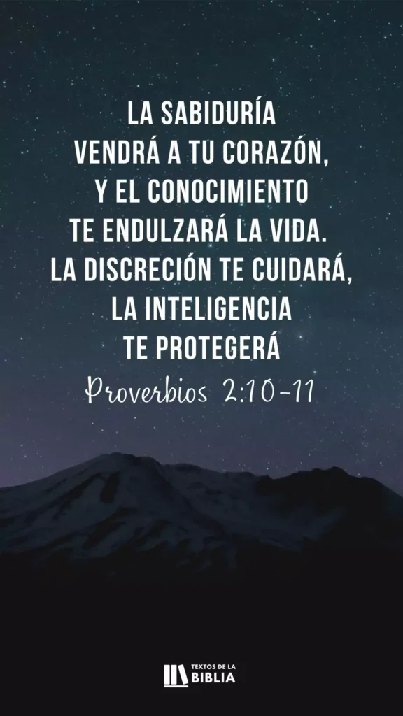 Versículos para Jóvenes Proverbios 2:10-11