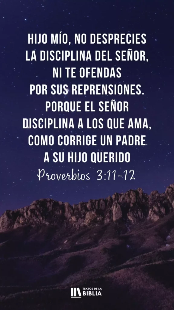 Versículos para Jóvenes Proverbios 3:11-12